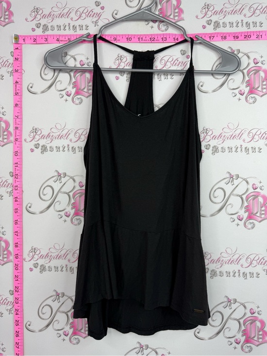 Hollister Tops - Hollister Black Racerback Peplum Tank Top